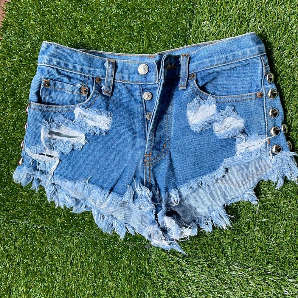 Vintage high waist one of a kind jean shorts